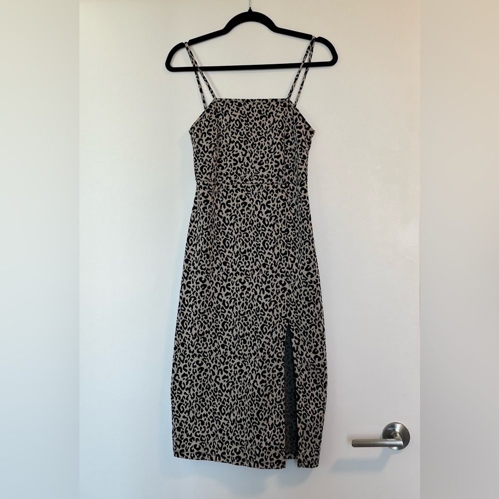 Zara Leopard Print Midi Dress